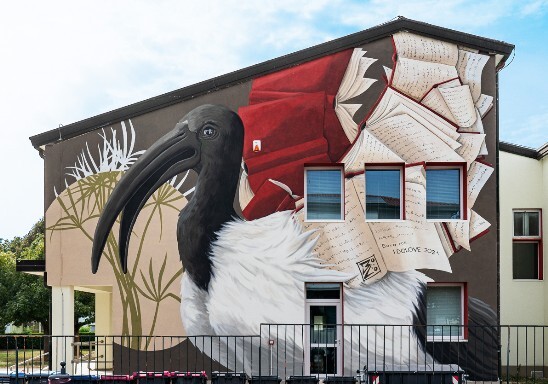 Bolo-Alessio Bolognesi murale per IDoLove urban art festival Comune di Dolo