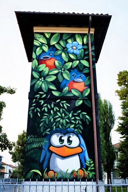 Bosco verticale Pao murale per IDoLove urban art festival Comune di Dolo