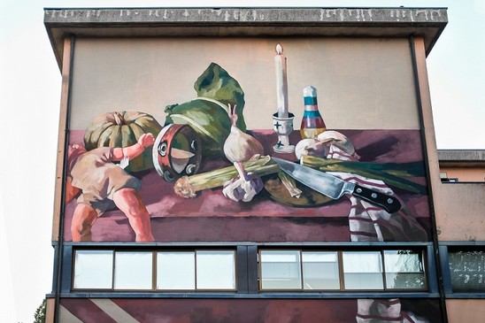 Hyuro murale per IDoLove urban art festival Comune di Dolo